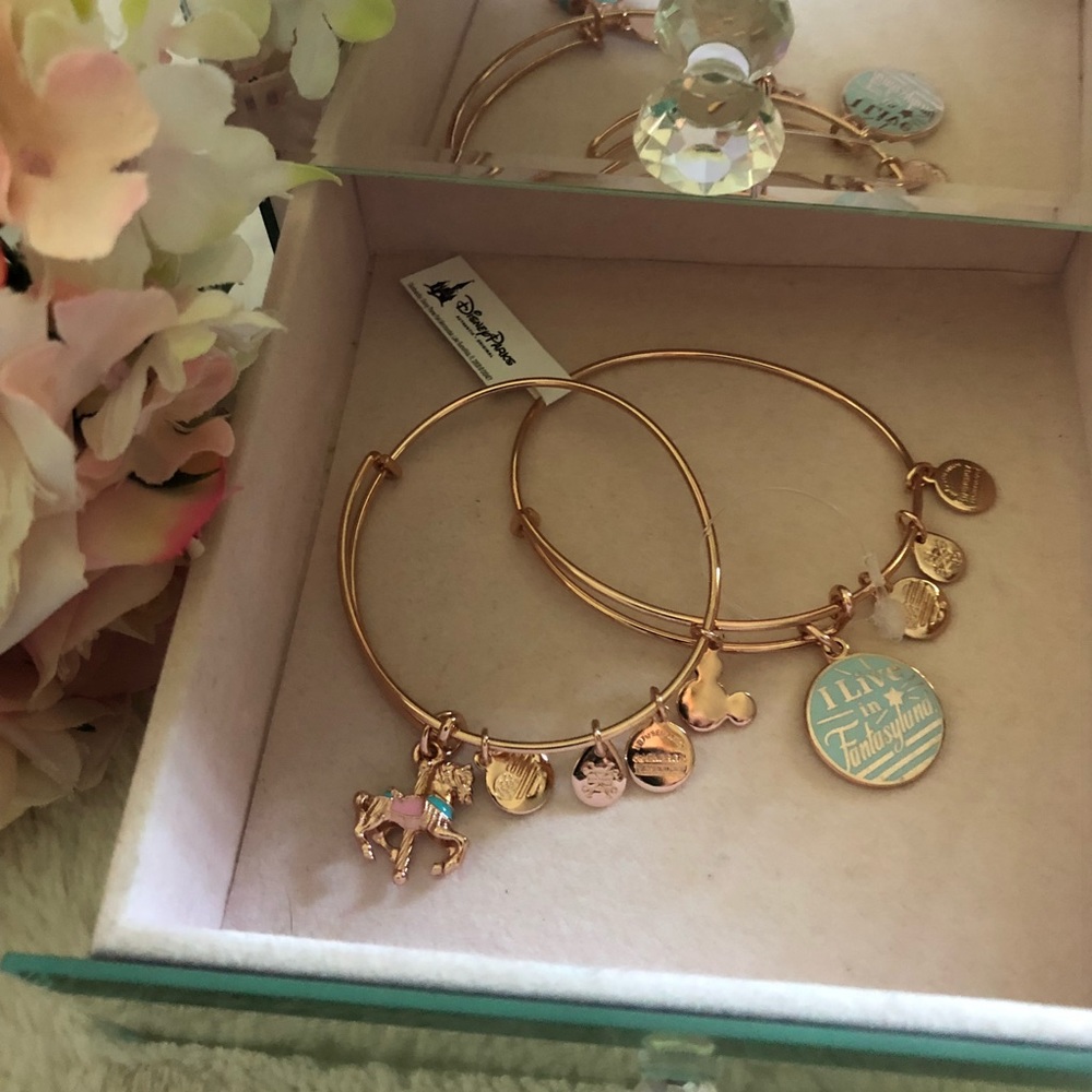 Disney Parks Alex and Ani Fantasyland Bangle Set